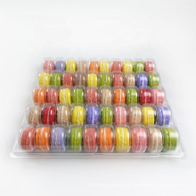 Food grade clear plastic  container 50 macarons cookie  blister clamshell tray packaging